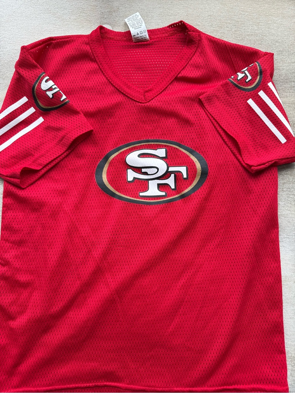 San Francisco 49ers Kids Boys M Medium football Costume: Jersey, Helmet, pads - Picture 6 of 7